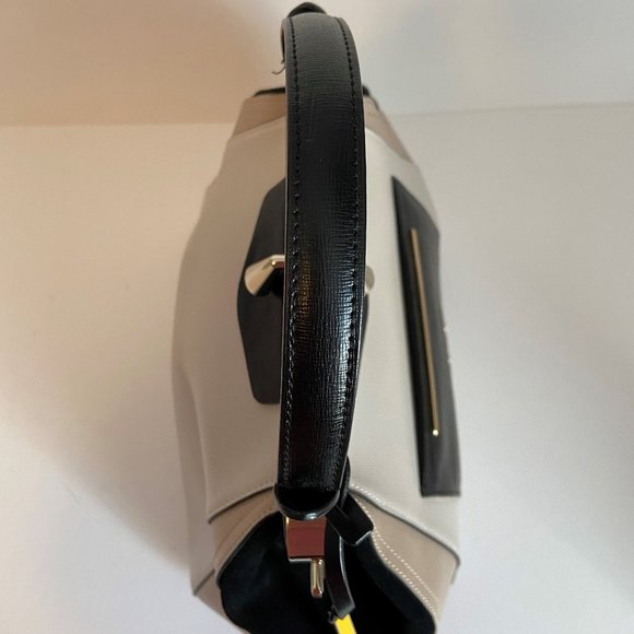 Cromia smooth & suede leather handbag - Picture 8 of 14